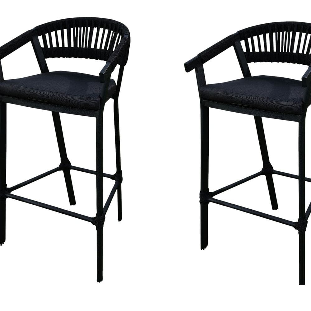 Kit 2 Banquetas Itália 50cm x101cm x45cm Preto