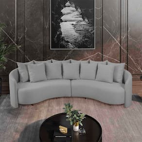 Sofa 4 Lugares Organico Amendoa 288cm Gelo