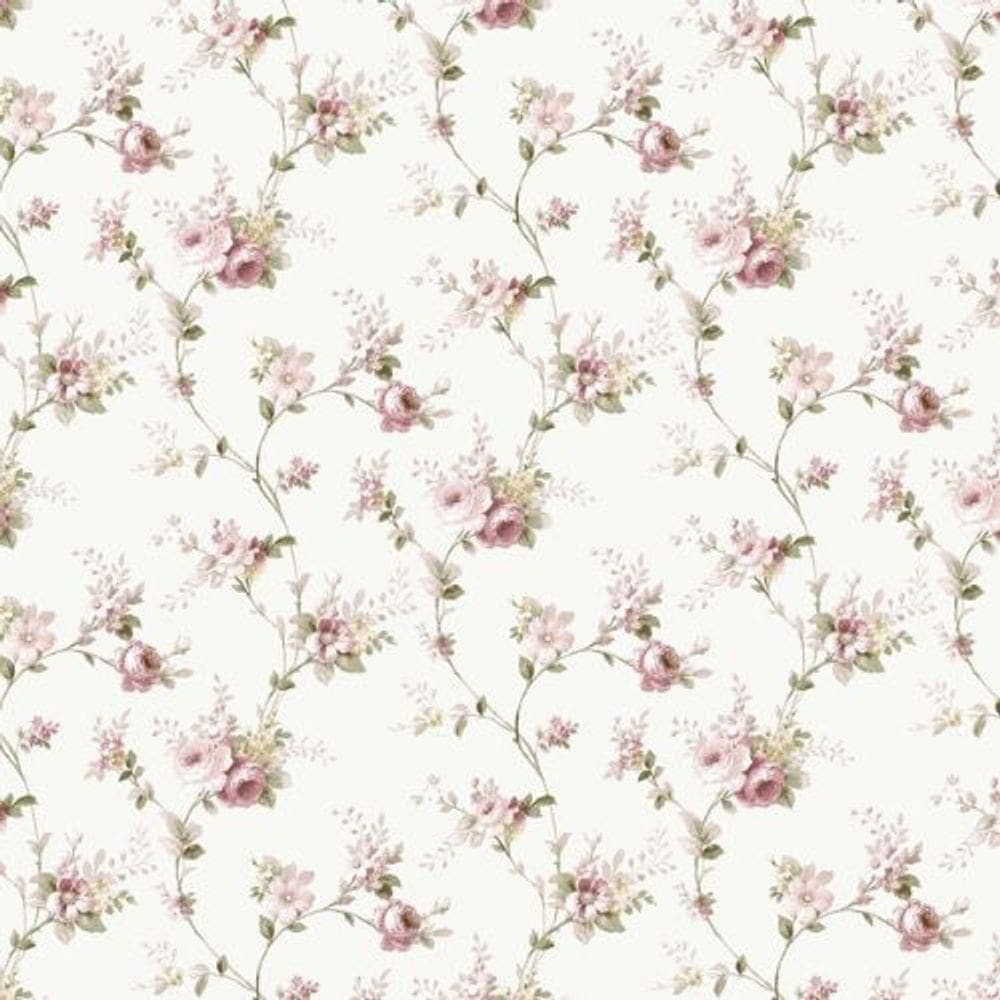 Papel De Parede Happy Floral Branco 12318