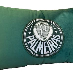 Almofada Bordada Palmeiras 50cm x 30cm com Enchimento Verde