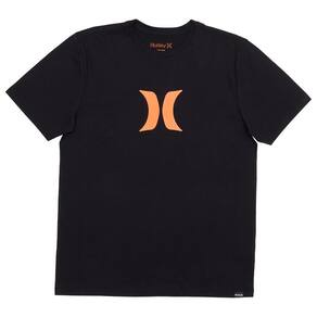 Camiseta Hurley Icon Over WT25 Masculina Preto/Laranja