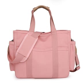 Sacola tiracolo de lona Eagerrich para mulheres rosa