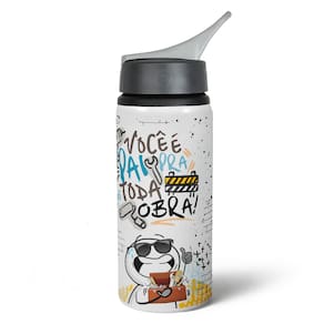 Garrafa Squeeze NK Funny Pais - Você é pai pra toda obra