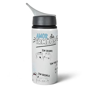 Garrafa Squeeze NK Flork Irmãos - Amor de irmãos