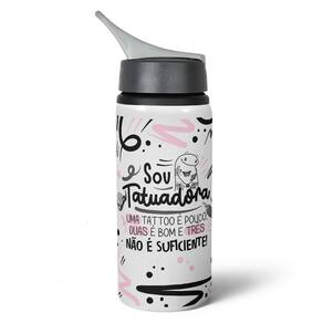 Garrafa Squeeze NK Flork Profissões - Sou tatuadora