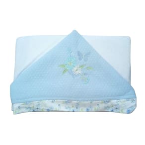 Toalha de Banho Bebê Menina Serena Azul 87x88 cm - Hug