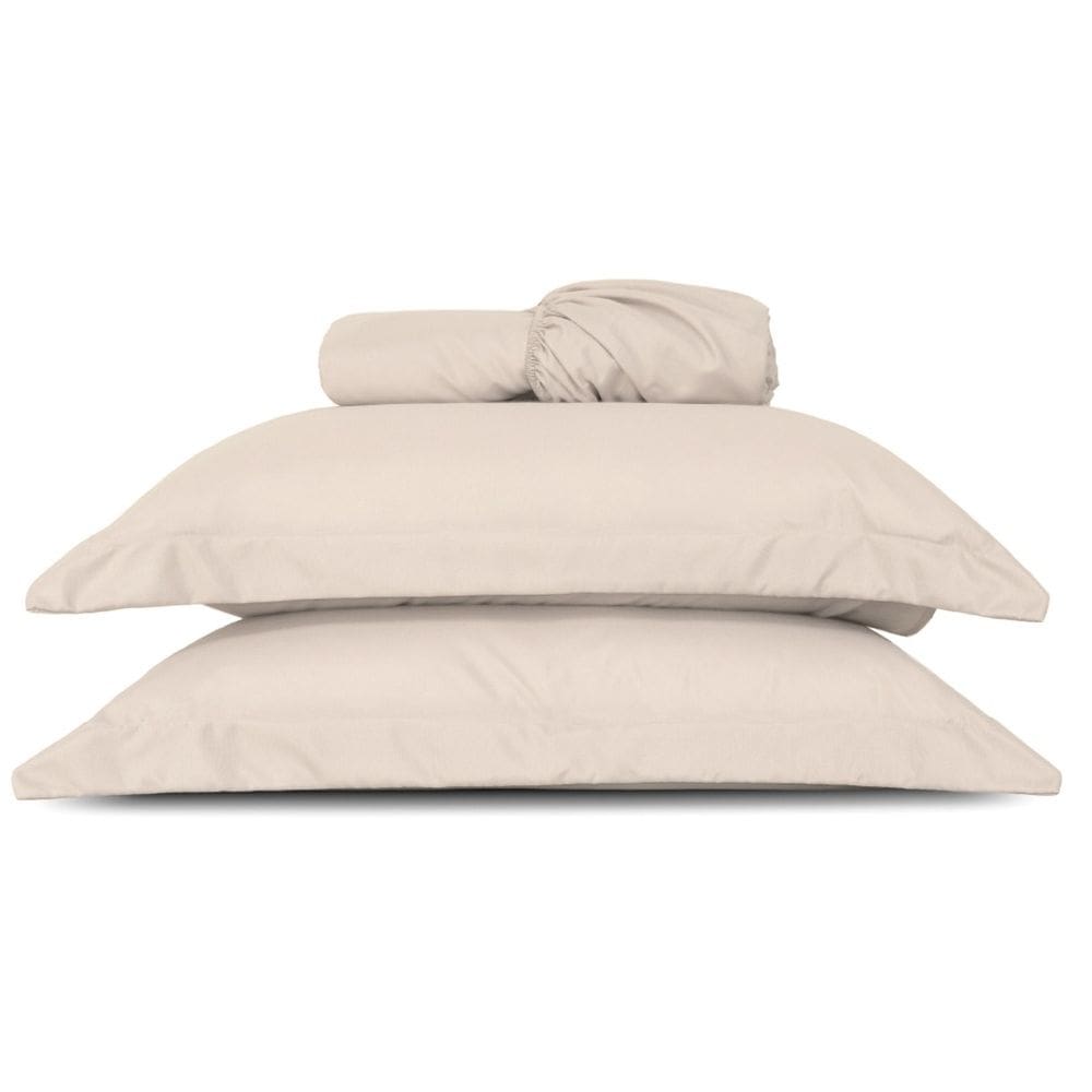 Jogo de Lençol Casal Padrão Slim 200 Fios 3 Peças - Bege