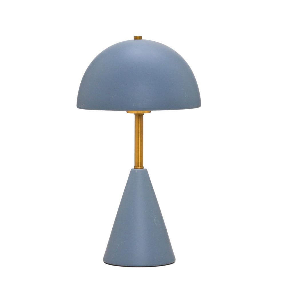 Luminária de Mesa Abajur em Cerâmica Azul e Dourado 41cm 1E27 15405-PL