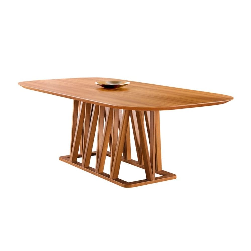 Mesa de Jantar Moderna Madeira Maciça 1,60x0,90m - Granada - Harmonia Salas
