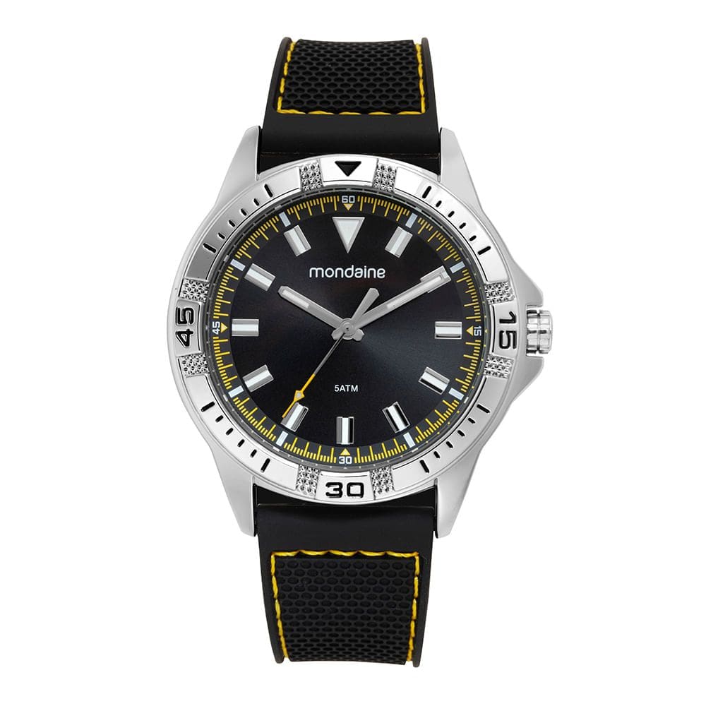 Relógio Masculino Esportivo Silicone Prata