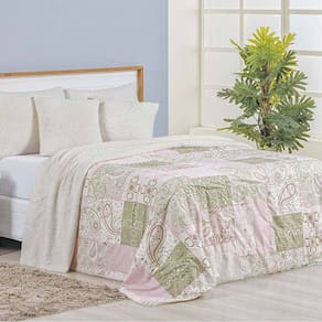 Cobertor Solteiro Top Line Estampado Hipercal/Sherpa 1 Peça - Loire - 100% Poliéster