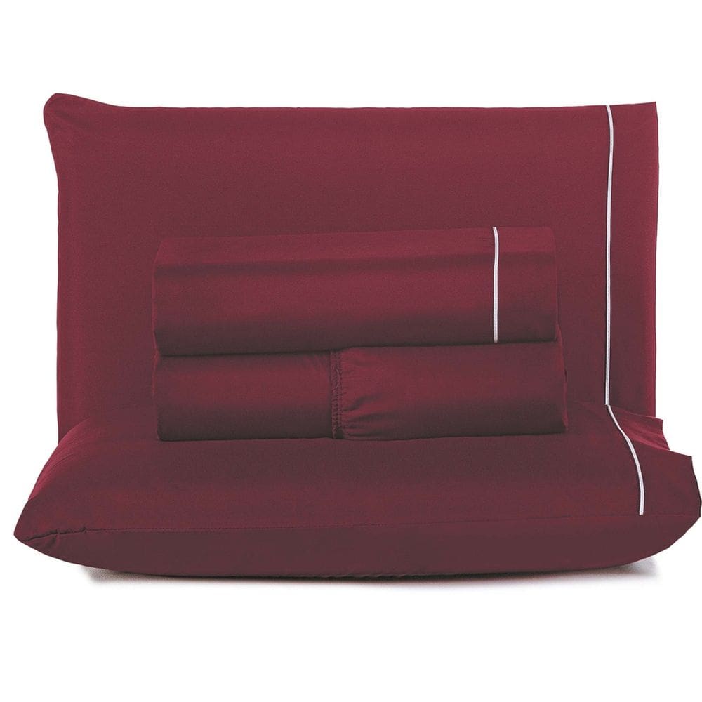 Jogo de Lençol King Top Line 180 Fios 4 Peças - Vinho