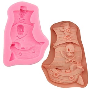 Molde Silicone Barco Pirata Navio Marinheiro Fondant Biscuit