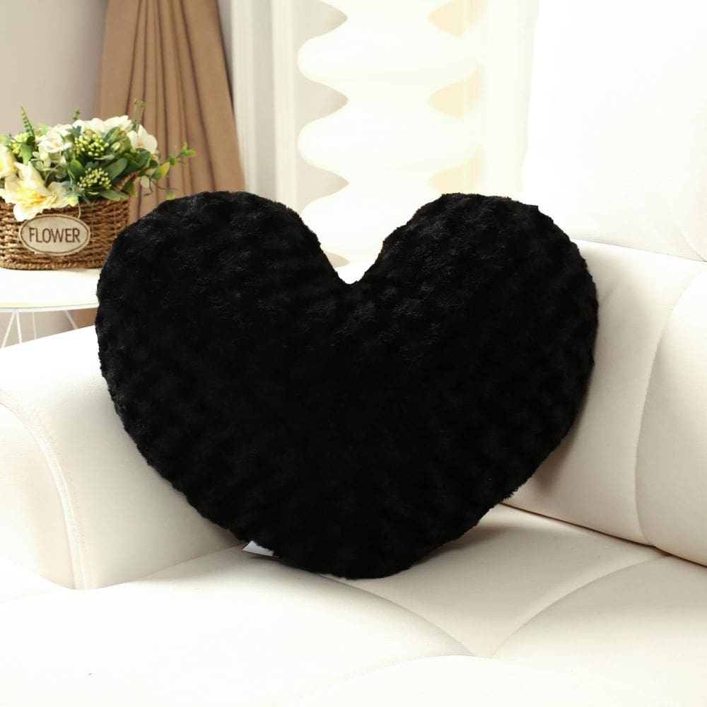 Almofada decorativa Ailive Black Heart Accent com padrão rosa
