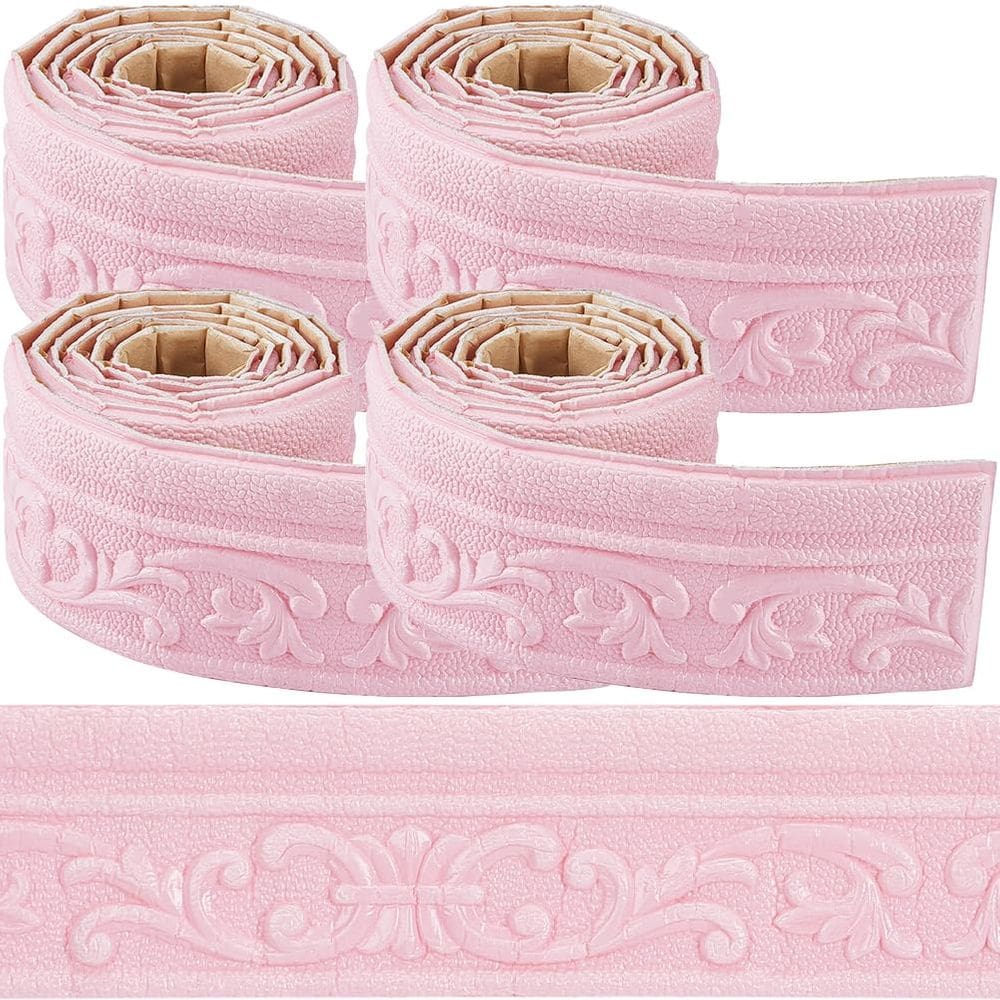 Papel de parede Border CRASPIRE Crown Molding Pink 29,5 pés autoadesivo