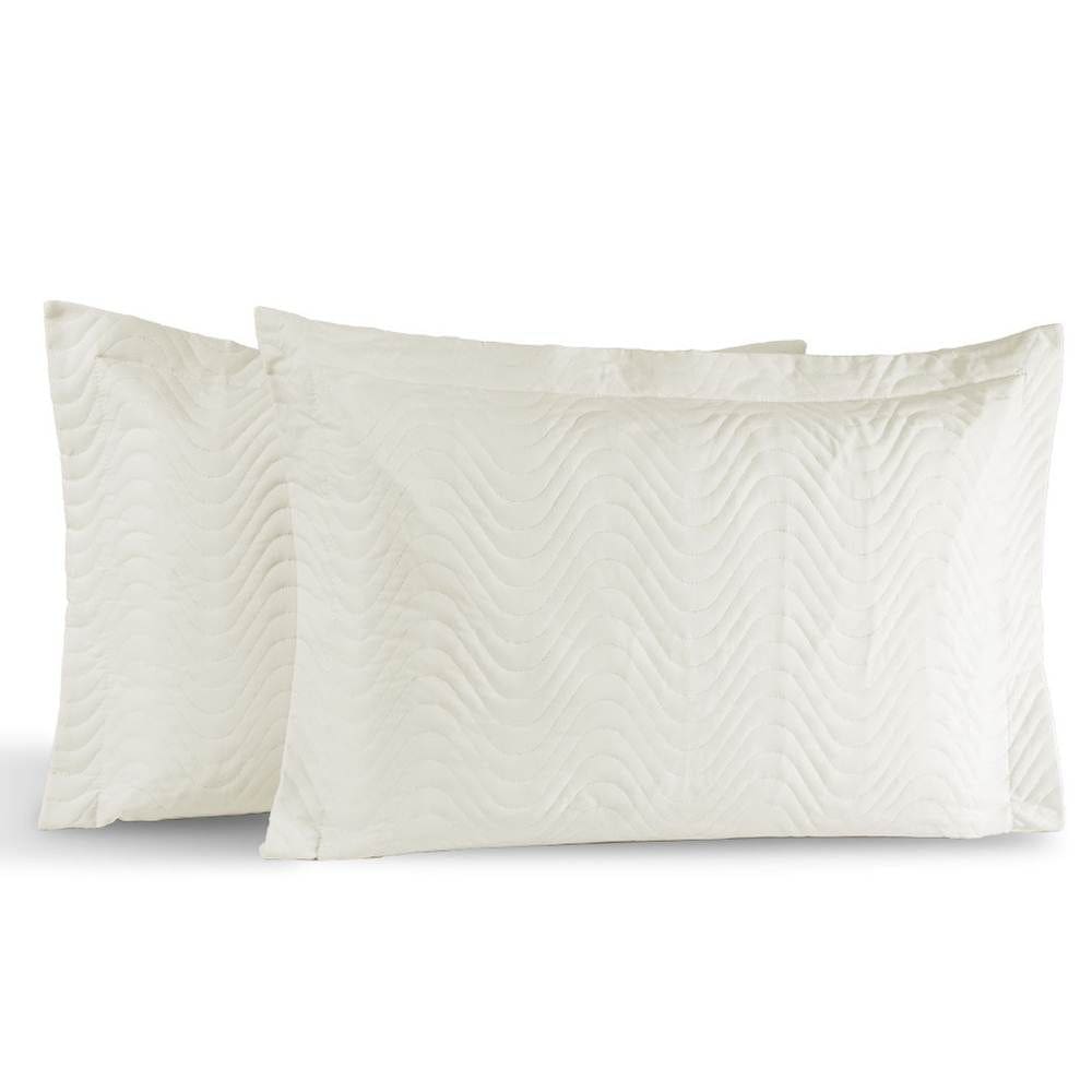 Kit Portas Travesseiros Silver Percal 180 Fios 50cm x 70cm 2 Peças - Palha