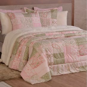 Edredom Queen Coberdrom Top Line Hipercal/Sherpa 3 Peças - Loire - 100% Poliester