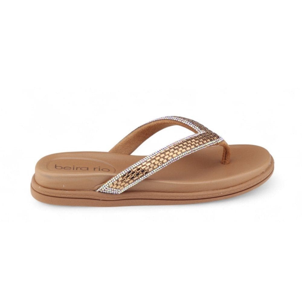 Chinelo Beira Rio 8513.112 tiras pedras Strass