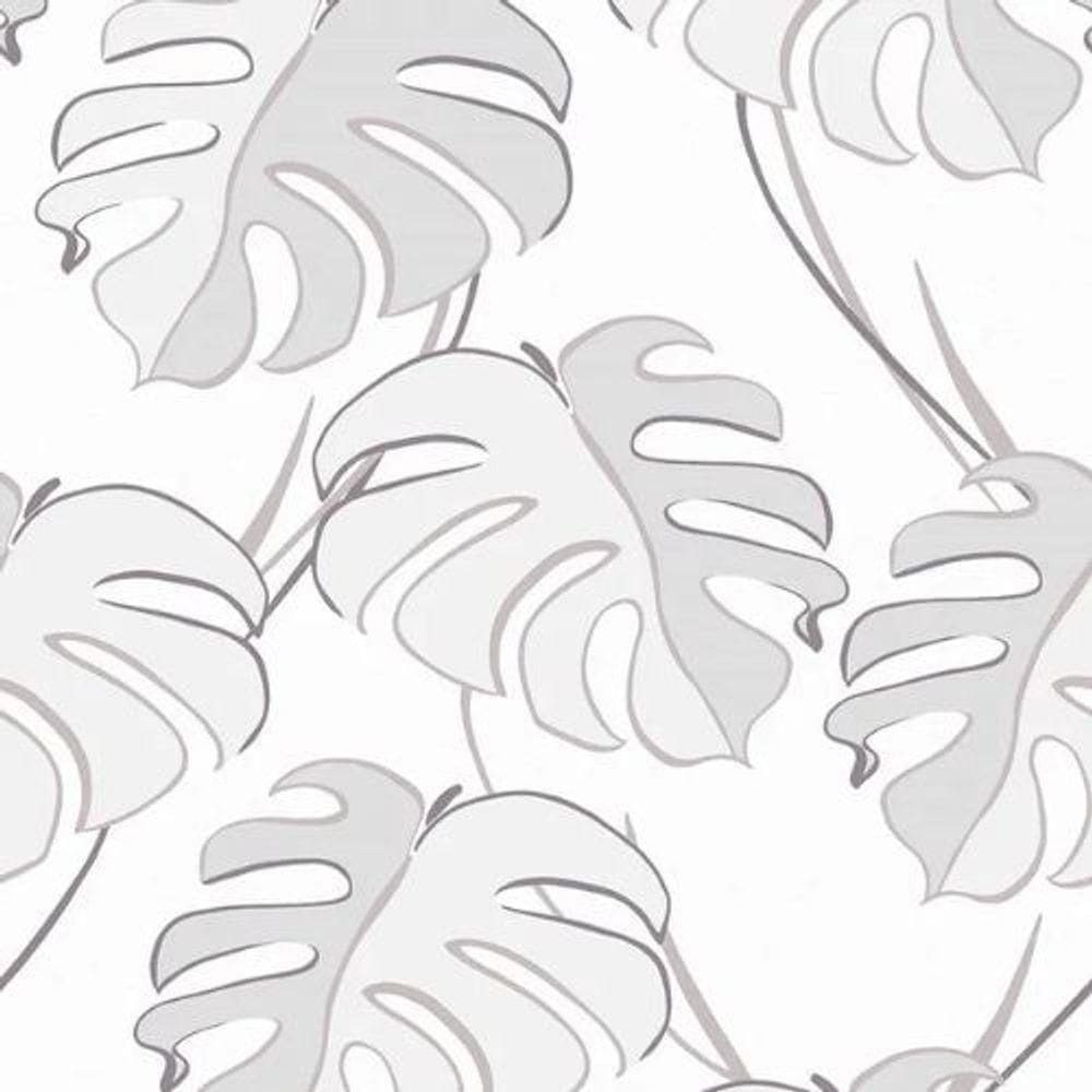 Papel De Parede Kylie Folhagem Branco 81604
