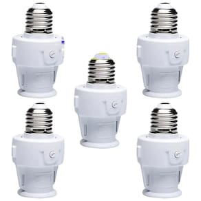 5 Relé Sensor Soquete E27 Aciona Luz Automaticamente A Noite