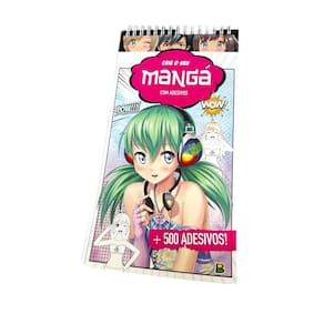 Crie Seu Manga Com Adesivos Espiral Álbum Figurinhas Montar