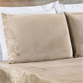 Kit Fronhas Biasoft Flannel Aveludado 50cm x 70cm 2 Peças - Caqui