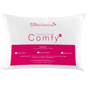 Travesseiro Comfy Suporte Baixo Fibra Siliconizada 450 Gramas 70cm x 50cm - 1 Unidade