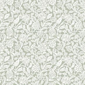 Papel De Parede Happy Floral Verde 12345