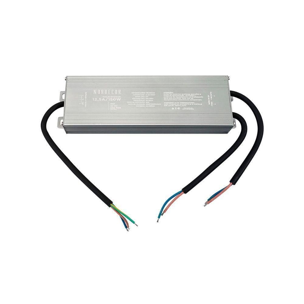 Fonte De Alimentação Nordecor Ip67 12,5a - 150w 12v Bivolt Unica 7139