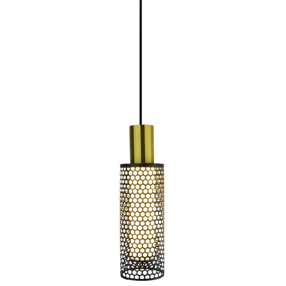 Pendente Celestial Dourado e Preto 24cm Led 12W 3000K Bivolt