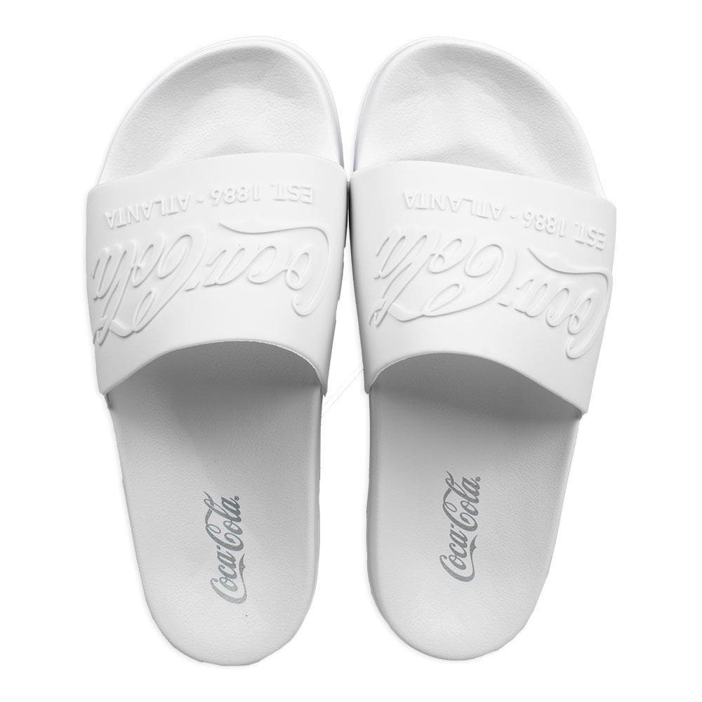 Chinelo Coca Cola Slide Injetado Coke Bold Feminino Branco
