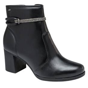 Bota Coturno Dakota Feminina Cano Curto Preto Com Strass Lançamento DA821 - Feminino