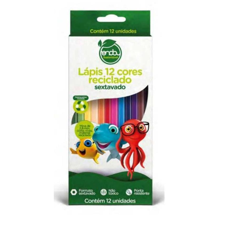 Lapis De Cor 12 Cores Eco Onda