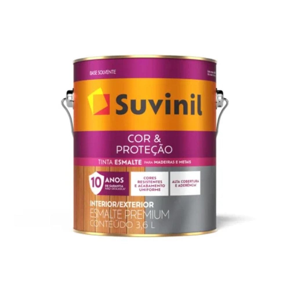 Esmalte cor & proteção brilhante marrom 3,6l | suvinil