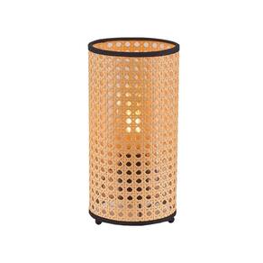 Luminária de Mesa Abajur Preto e Bege 25,5cm 1E27