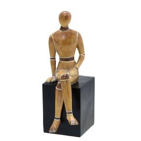 Escultura Decorativa Boneco em Resina 20cm 15394-PL