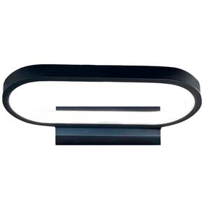 Arandela Elipse Preto 26cm IP20 Led 12W 3000K Bivolt