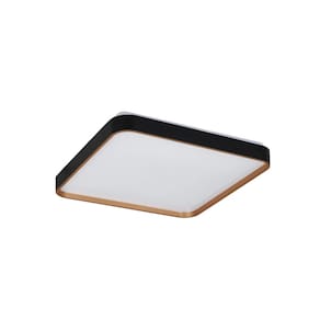 Plafon Sobrepor Dourado e Preto 38cm Led 30W 3 em 1 Bivolt LA1030 Delis