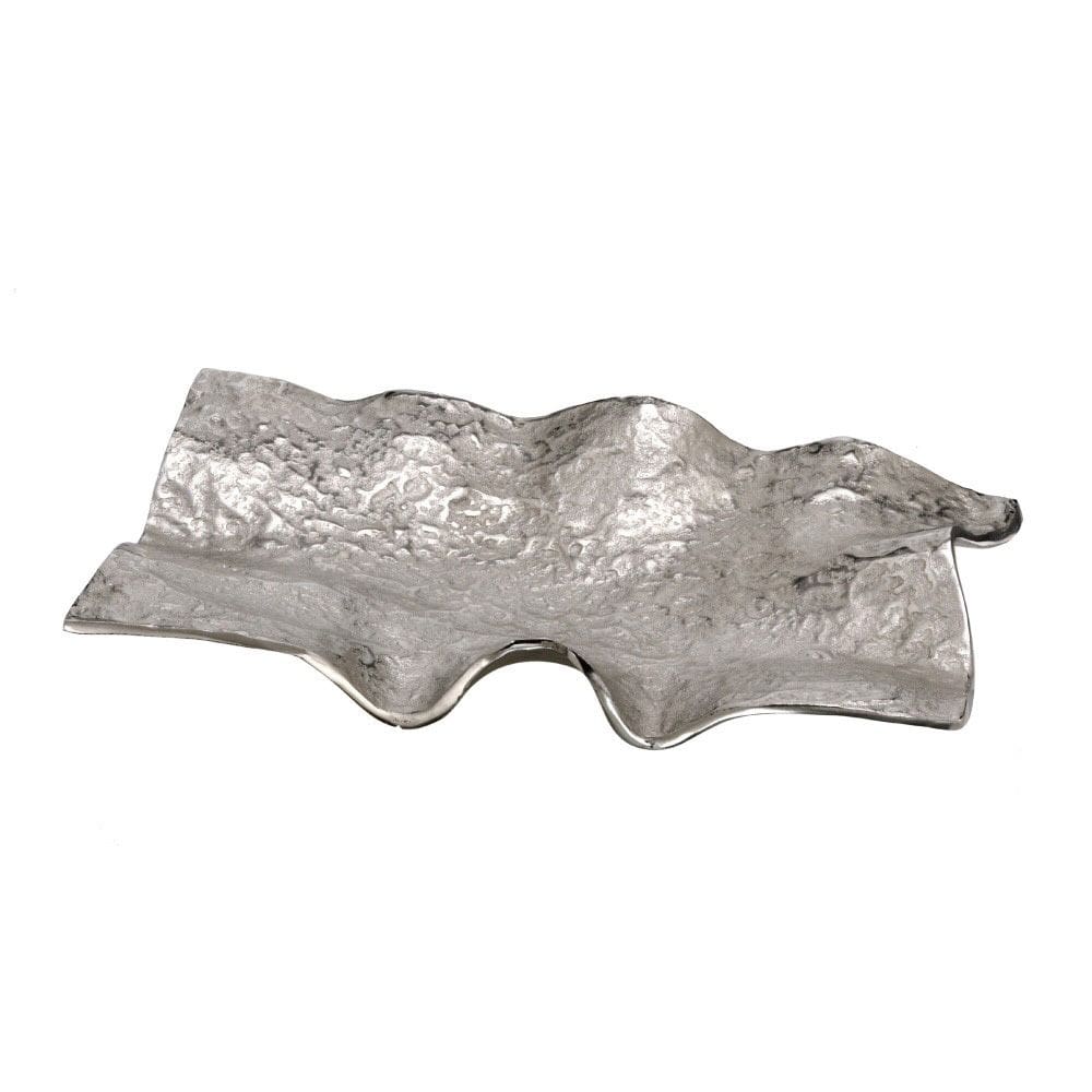 Centro de Mesa Decorativo Alumínio Cromado 37cm