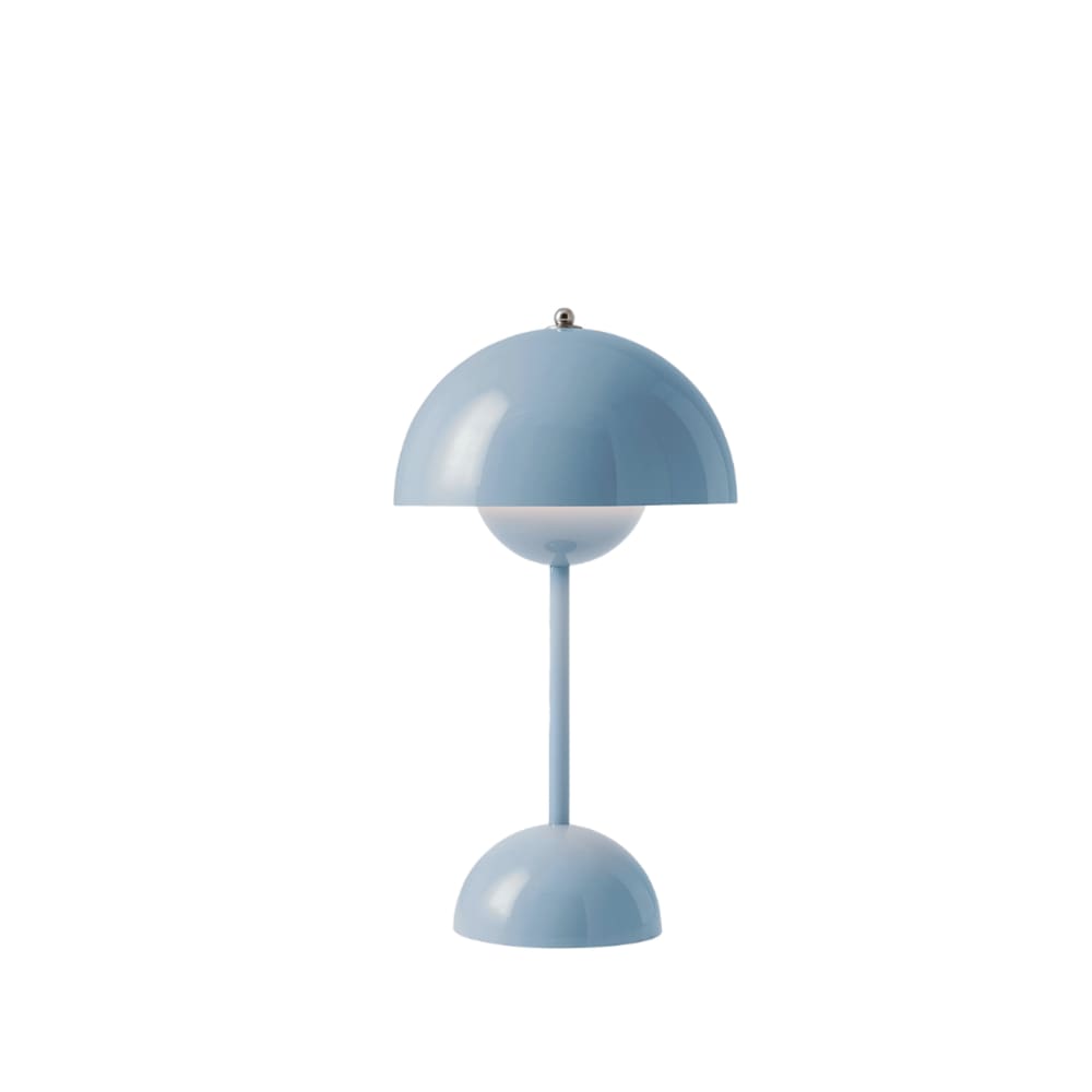 Luminária de Mesa Abajur Flower Azul Bebê 5W LED 3000K Dimerizável e Recarregável 29CM DS8311
