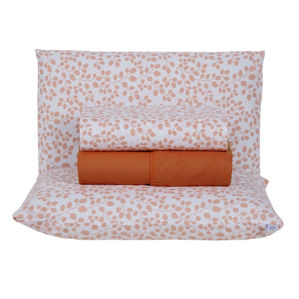 Jogo de Lençol King Home Style 180 Fios 4 Peças - Lilith Laranja