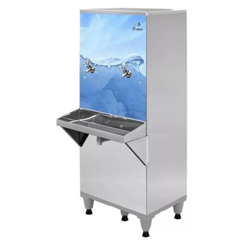 imagem-Resfriador Bebedouro de Água Industrial Coluna 50l Frisbel Adv 2t - 220v