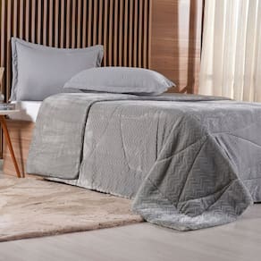 Edredom Solteiro Plush Sense Dupla Face 100% Poliéster 160x220cm