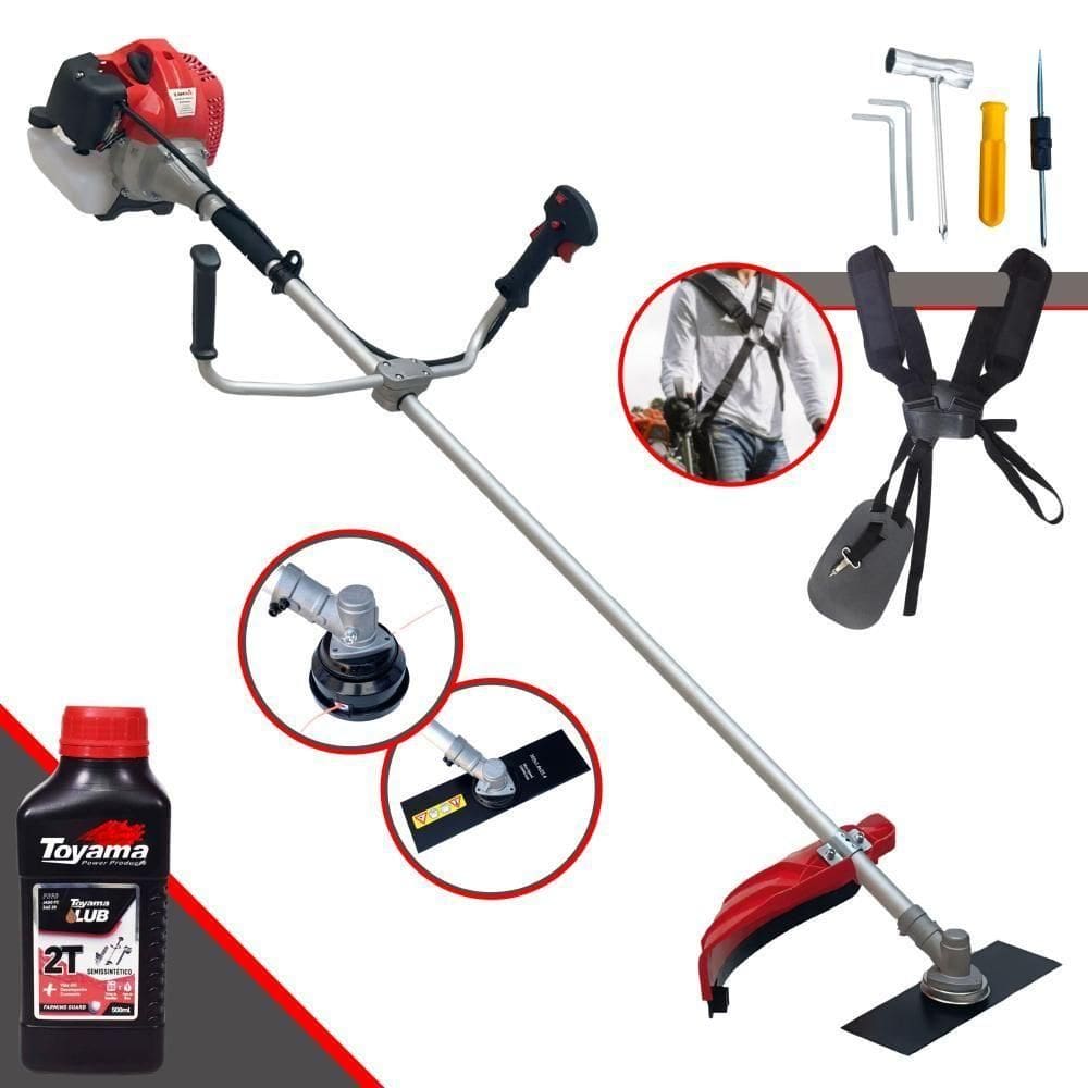 Roçadeira Anmax CG430P-TB à Gasolina 43CC 2HP + Óleo Toyama