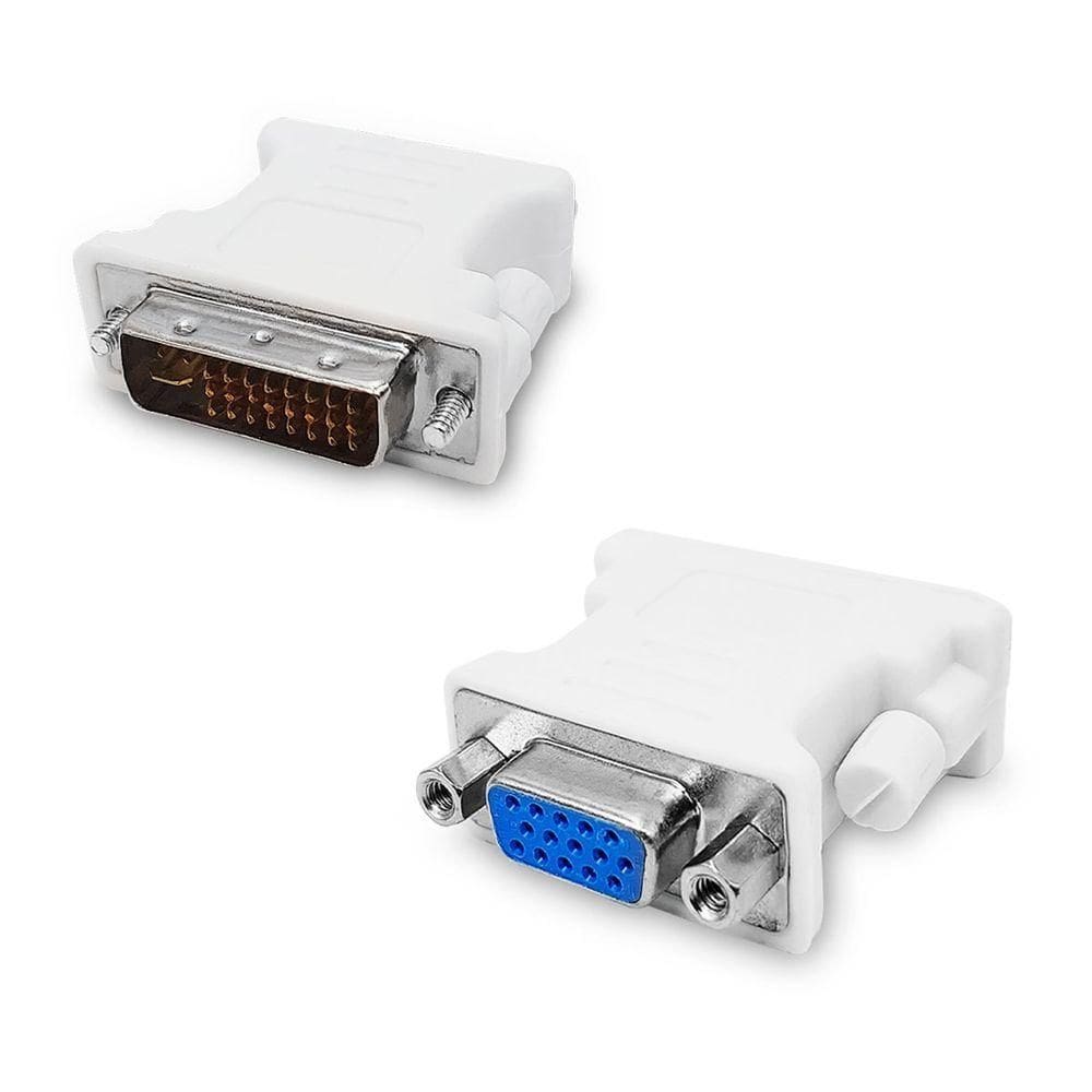 Adaptador Dvi 24+5 (macho) X Vga (fêmea) Gv Brasil, Branco - Adt.003