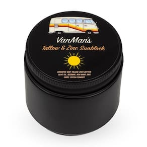 Protetor solar Vanman`s resistente à água de sebo e zinco 20 SPF