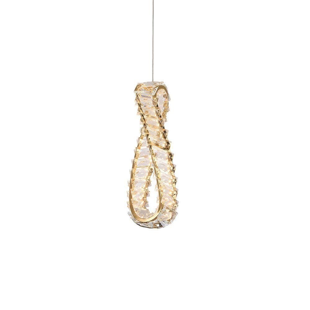 Lustre Pendente Nordecor Lezie In 2740 Ouro Brilho Led Bivolt Ouro Brilho 2740