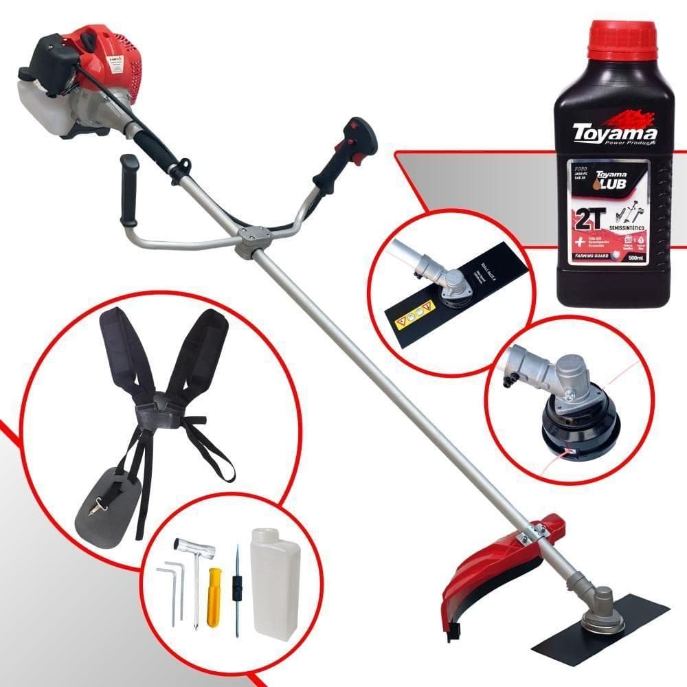 Maquina De Cortar Grama CG520P Anmax 52CC + Óleo Toyama 2T
