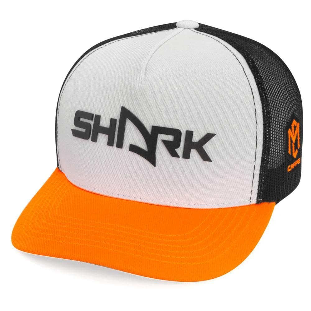 Boné Shark Cappe Branco Laranja e Preto