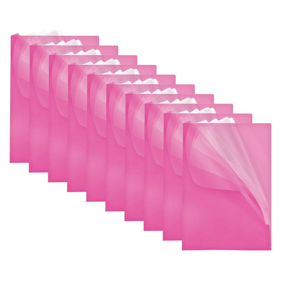 Kit 10 Pastas L Semi Transparente A4 Colorida 22 x 31cm - ACP (Escolha a Cor)